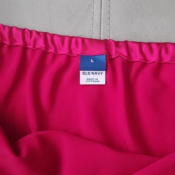 Old Navy Fuchsia Satin Midi Skirt - Picture 3 of 5